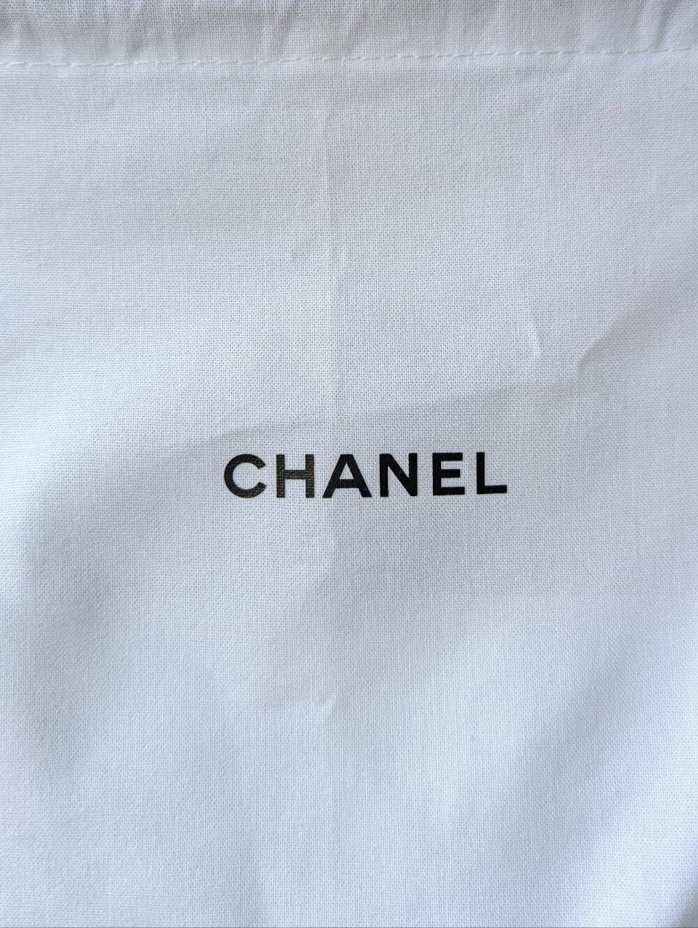 Chanel White Black Small Dust Bag Makeup Bag 12.5
